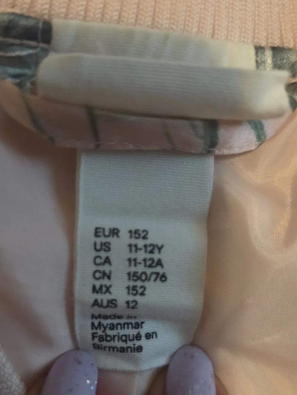 H&M Pink Satin Tropical Leaf & Flamingo Bomber Jacket